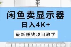 （10706期）闲鱼卖显示器，日入4K+，最新赚钱项目教学