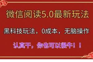 （11507期）微信阅读最新5.0版本，黑科技玩法，完全解放双手，多窗口日入500＋