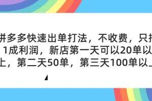 （11681期）拼多多2天起店，只合作不卖课不收费，上架产品无偿对接，只需要你回…