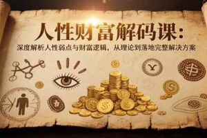 （15434期）人性财富解码课6.0：深度解析人性弱点与财富逻辑，理论到落地完整解决方案