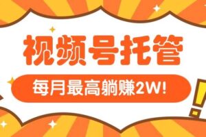 （15331期）【视频号托管 】我提供视频，你每天５分钟复制发布，最高月入1W