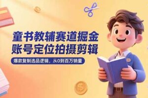 （15326期）童书教辅赛道掘金，账号定位拍摄剪辑，爆款复制选品逻辑，从0到百万销量