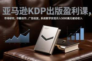 （17295期）亚马逊KDP出版盈利课，市场研究、书籍创作、广告投放，系统教学实现月入5000美元被动收入