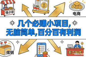 （16956期）9个必赚小项目，无脑简单，百分百有利润，副业首选，日入200+