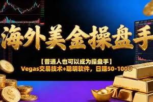 （16677期）海外美金操盘手技术【普通人也可以成为操盘手】Vegas交易技术+聪明软件，日赚50-100U