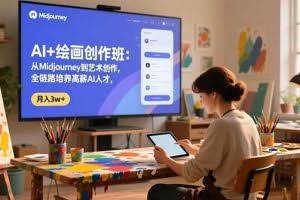 （16597期）AI+绘画创作班：从Midjourney到艺术创作，全链路培养高薪AI人才，月入3w+