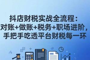 （17677期）抖店财税实操全流程：对账+做账+税务+职场进阶，手把手吃透平台财税每一环