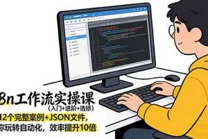 （17615期）n8n工作流实操课（入门+进阶+选修）12个完整案例+JSON文件，带你玩转自动化，效率提升10倍