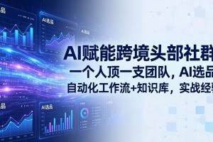 （18425期）AI赋能跨境头部社群-更新5月：一个人顶一支团队，AI选品+自动化工作流+知识库，实战经验