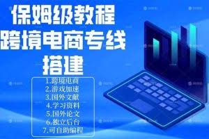（18251期）保姆级教程：手把手教你搭建跨境电商专线