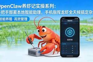 （17846期）OpenClaw养虾记实操系列-更新：手把手部署本地智能助理，手机指挥龙虾全天候搞定杂活